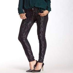 7 for All Mankind Snake Print Skinny Jeans